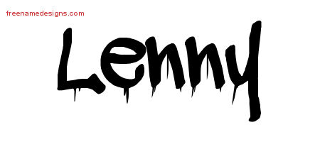 Graffiti Name Tattoo Designs Lenny Free