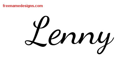 Lively Script Name Tattoo Designs Lenny Free Download