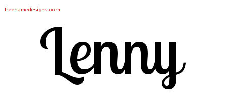 Handwritten Name Tattoo Designs Lenny Free Printout