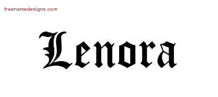 Blackletter Name Tattoo Designs Lenora Graphic Download