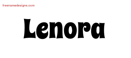 Groovy Name Tattoo Designs Lenora Free Lettering