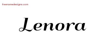 Art Deco Name Tattoo Designs Lenora Printable