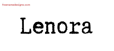 Typewriter Name Tattoo Designs Lenora Free Download