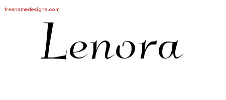 Elegant Name Tattoo Designs Lenora Free Graphic