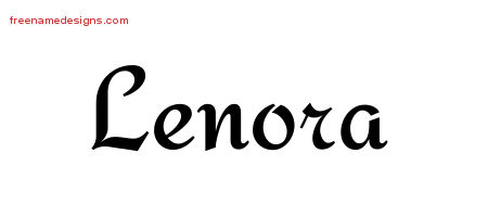 Calligraphic Stylish Name Tattoo Designs Lenora Download Free