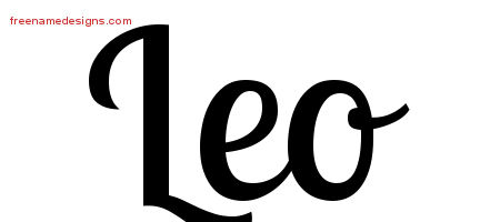 Handwritten Name Tattoo Designs Leo Free Download