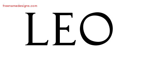 Regal Victorian Name Tattoo Designs Leo Printable