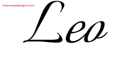 Calligraphic Name Tattoo Designs Leo Download Free