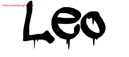 Graffiti Name Tattoo Designs Leo Free Lettering