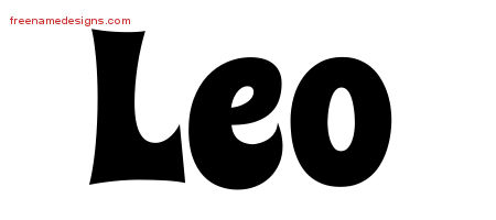 Groovy Name Tattoo Designs Leo Free
