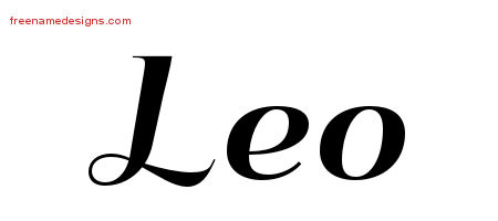 Art Deco Name Tattoo Designs Leo Graphic Download