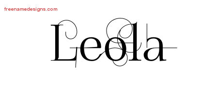 Decorated Name Tattoo Designs Leola Free