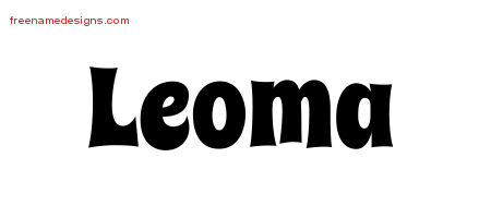 Groovy Name Tattoo Designs Leoma Free Lettering