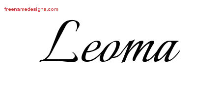 Calligraphic Name Tattoo Designs Leoma Download Free