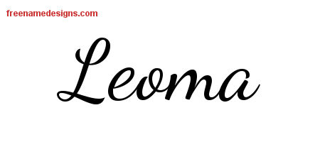 Lively Script Name Tattoo Designs Leoma Free Printout