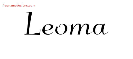 Elegant Name Tattoo Designs Leoma Free Graphic