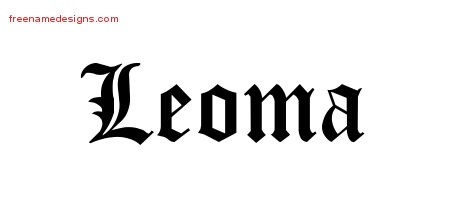 Blackletter Name Tattoo Designs Leoma Graphic Download