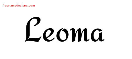 Calligraphic Stylish Name Tattoo Designs Leoma Download Free