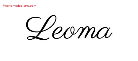 Classic Name Tattoo Designs Leoma Graphic Download
