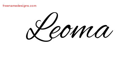 Cursive Name Tattoo Designs Leoma Download Free
