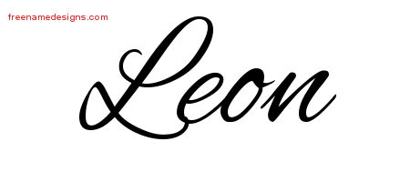 Cursive Name Tattoo Designs Leon Download Free