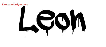 Graffiti Name Tattoo Designs Leon Free
