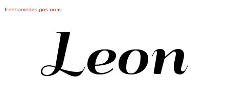 Art Deco Name Tattoo Designs Leon Printable