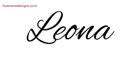 Cursive Name Tattoo Designs Leona Download Free