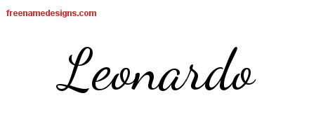 Lively Script Name Tattoo Designs Leonardo Free Download