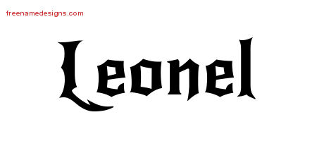 Gothic Name Tattoo Designs Leonel Download Free