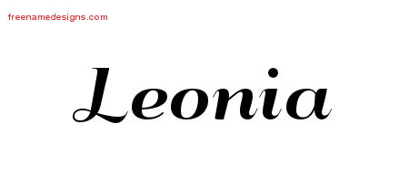 Art Deco Name Tattoo Designs Leonia Printable