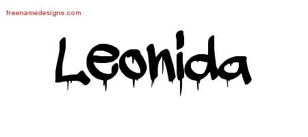 Graffiti Name Tattoo Designs Leonida Free Lettering