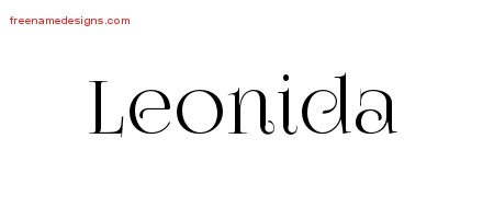 Vintage Name Tattoo Designs Leonida Free Download