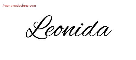 Cursive Name Tattoo Designs Leonida Download Free