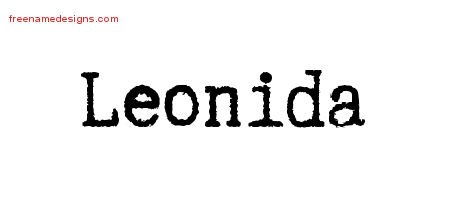 Typewriter Name Tattoo Designs Leonida Free Download