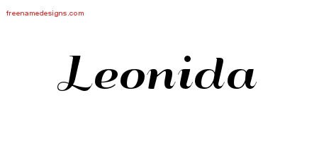Art Deco Name Tattoo Designs Leonida Printable Art Deco Name Tattoo Designs Leonida Printable