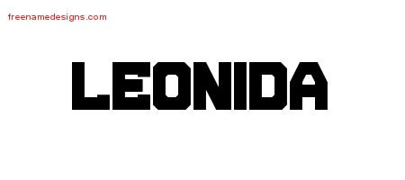 Titling Name Tattoo Designs Leonida Free Printout