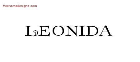 Flourishes Name Tattoo Designs Leonida Printable