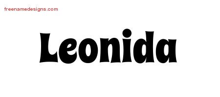 Groovy Name Tattoo Designs Leonida Free Lettering