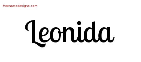 Handwritten Name Tattoo Designs Leonida Free Download