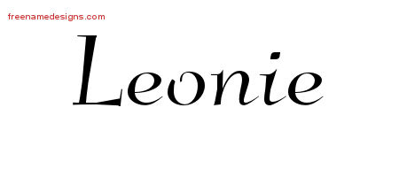 Elegant Name Tattoo Designs Leonie Free Graphic