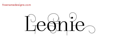 Decorated Name Tattoo Designs Leonie Free