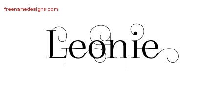 Decorated Name Tattoo Designs Leonie Free