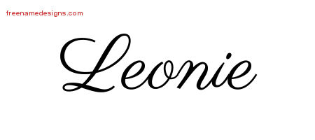 Classic Name Tattoo Designs Leonie Graphic Download