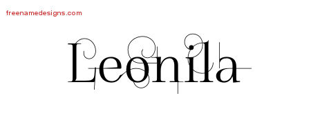 Decorated Name Tattoo Designs Leonila Free