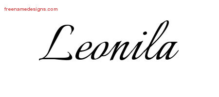 Calligraphic Name Tattoo Designs Leonila Download Free