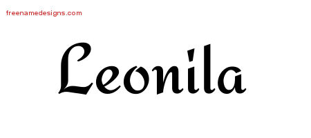 Calligraphic Stylish Name Tattoo Designs Leonila Download Free