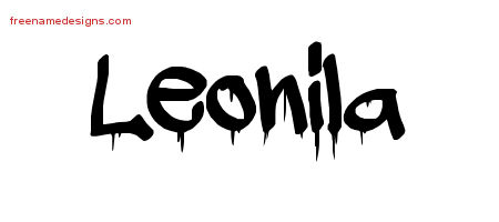 Graffiti Name Tattoo Designs Leonila Free Lettering
