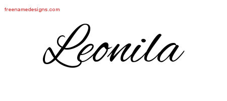 Cursive Name Tattoo Designs Leonila Download Free