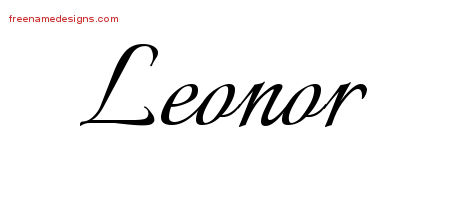 Calligraphic Name Tattoo Designs Leonor Download Free